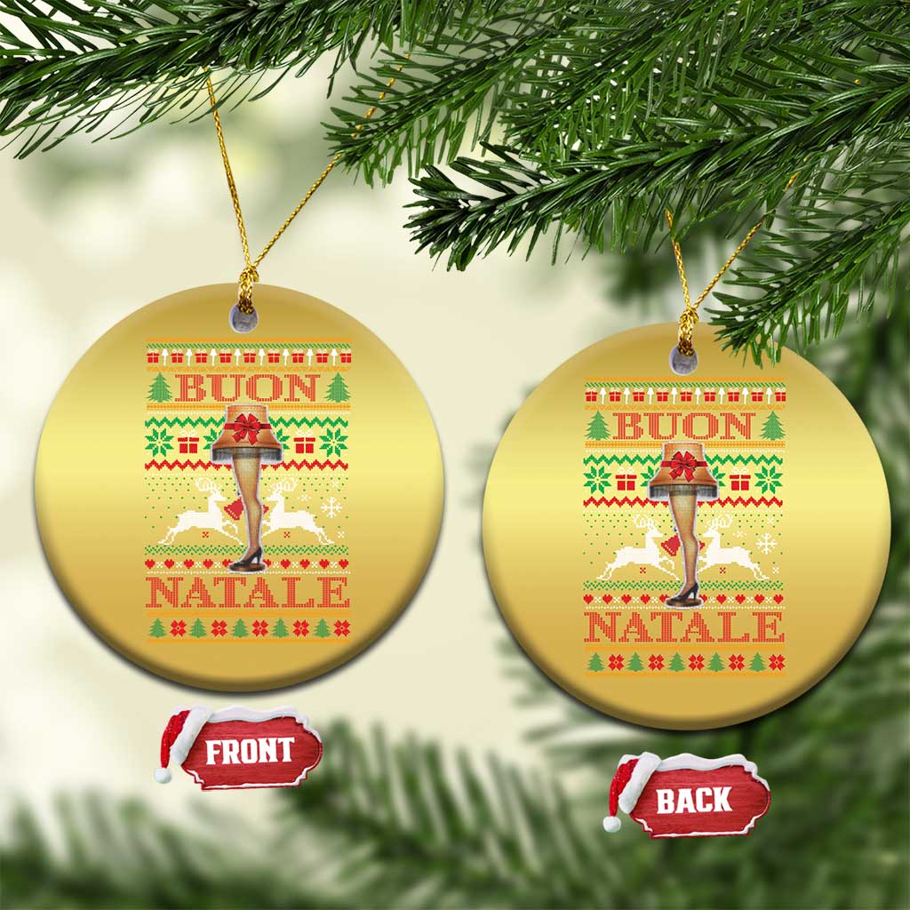 Funny Xmas Movie Christmas Ornament Buon Natale Lamp Italian Christmas TS11 Circle Gold Print Your Wear