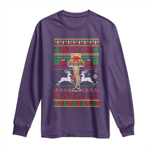 Funny Christmas Movie Long Sleeve Shirt Buon Natale Lamp Italian Christmas TS11 Purple Print Your Wear