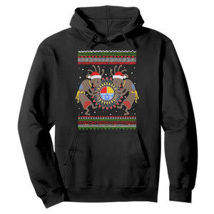 Funny Christmas Native American Hoodie Santa Kokopeli Medicine Wheel TS11 Black Print Your Wear