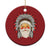 Funny Xmas Native American Indian Santa War Bonnet Christmas Ornament TS11 Print Your Wear