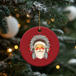 Funny Xmas Native American Indian Santa War Bonnet Christmas Ornament TS11 Print Your Wear