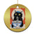 Funny Hanukkah Black Cat Eating Noodle Christmas Ornament TS11 Print Your Wear