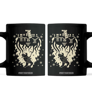 Funny Stranger Christmas Coffee Mug Heavy Metal Santa Upside Down TS11 Black Print Your Wear