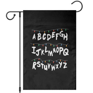 Funny Stranger Christmas Garden Flag Alphabet Xmas Lights TS11 Black Print Your Wear