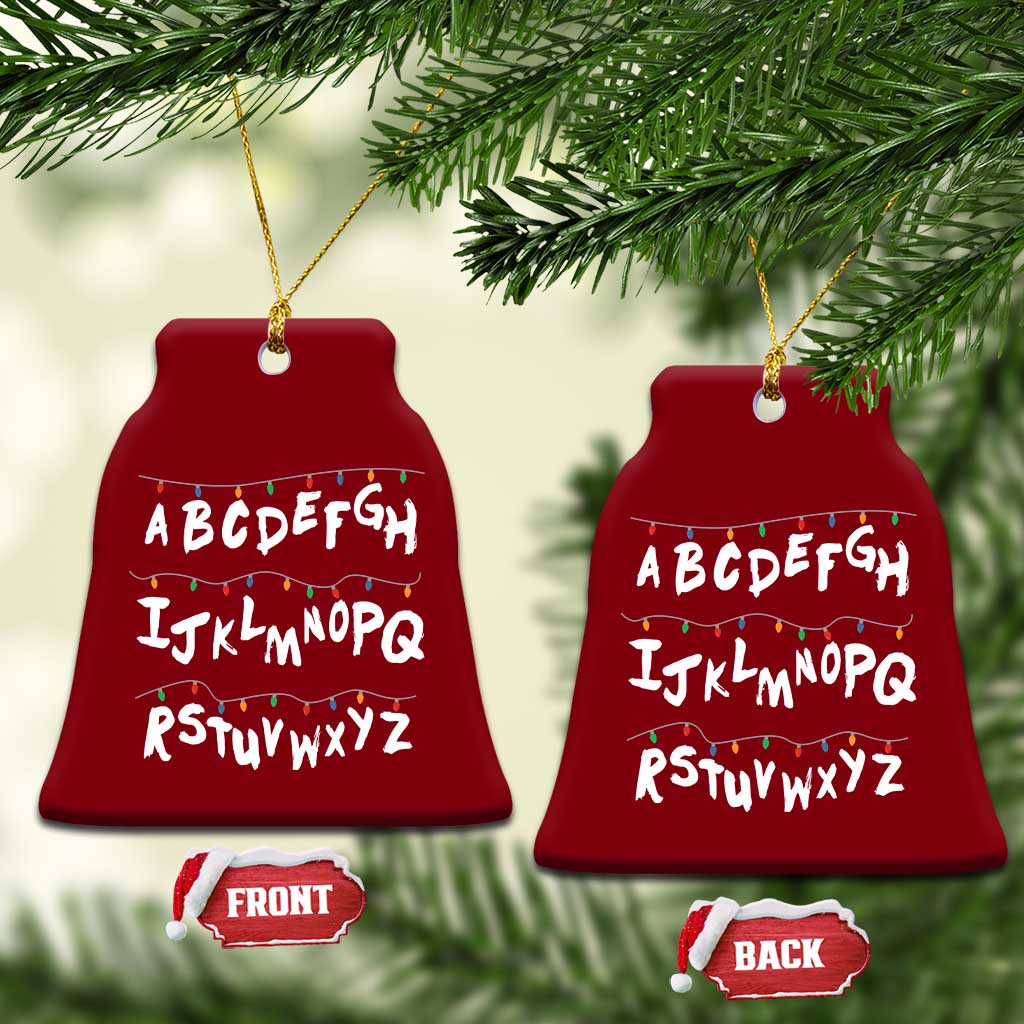 Funny Stranger Christmas Ceramic Ornament Alphabet Xmas Lights TS11 Print Your Wear