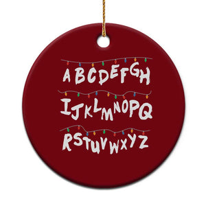 Funny Stranger Christmas Ceramic Ornament Alphabet Xmas Lights TS11 1pc Red Print Your Wear