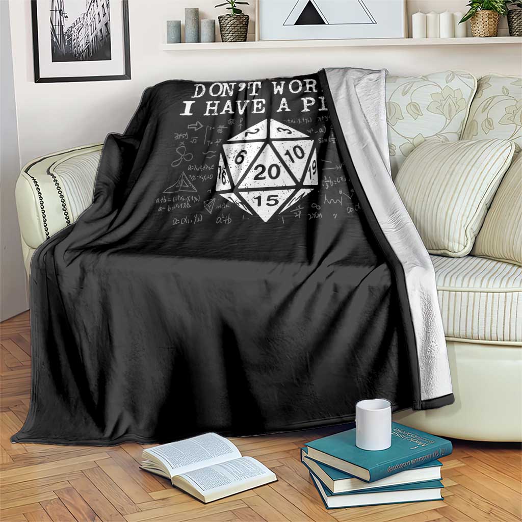 Funny RPG Gamer Dont Worry I Have A Plan Throw Blanket D20 Tabletop TS11 Print Your Wear