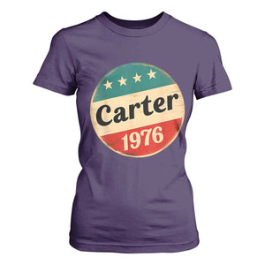 Jimmy Carter Supporter T Shirt For Women 39th President U.S Presidential Election 1976 TS11 Purple Print Your Wear