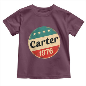 Jimmy Carter Supporter Toddler T Shirt 39th President U.S Presidential Election 1976 TS11 Maroon Print Your Wear