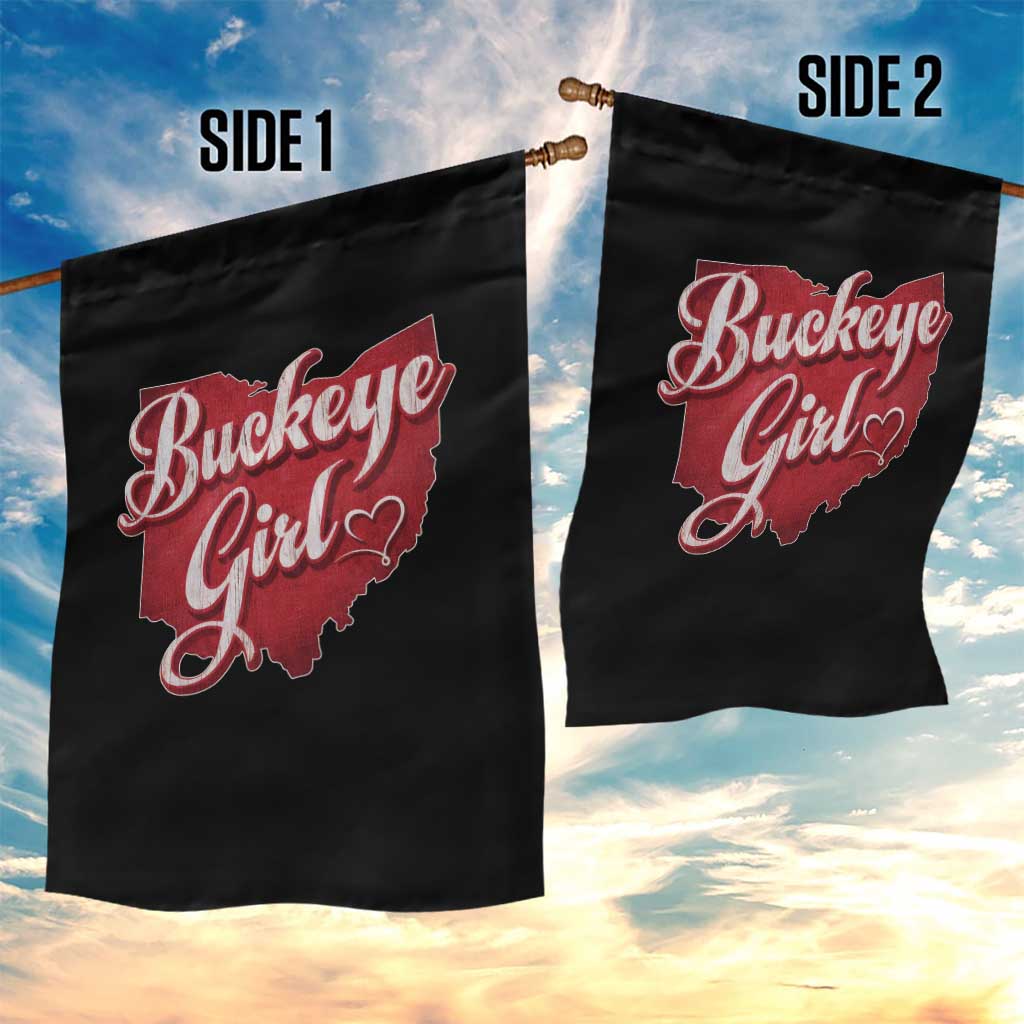 Funny Buckeye Girl Garden Flag Red Map Of Ohio State TS11 Print Your Wear