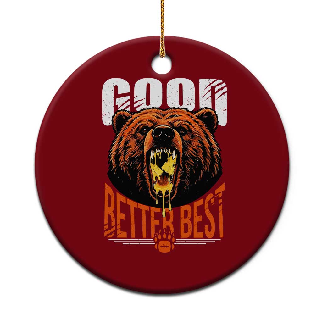 Funny Good Better Best Ceramic Ornament BR Eating Cheese CFB Football Fans TS11 1pc Red Print Your Wear