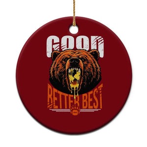 Funny Good Better Best Ceramic Ornament BR Eating Cheese CFB Football Fans TS11 1pc Red Print Your Wear