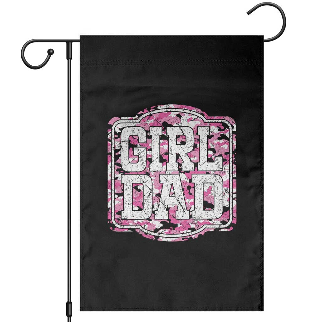 Girl Dad Garden Flag Pink Camo Hunting Daddy Father's Day TS11 Black Print Your Wear