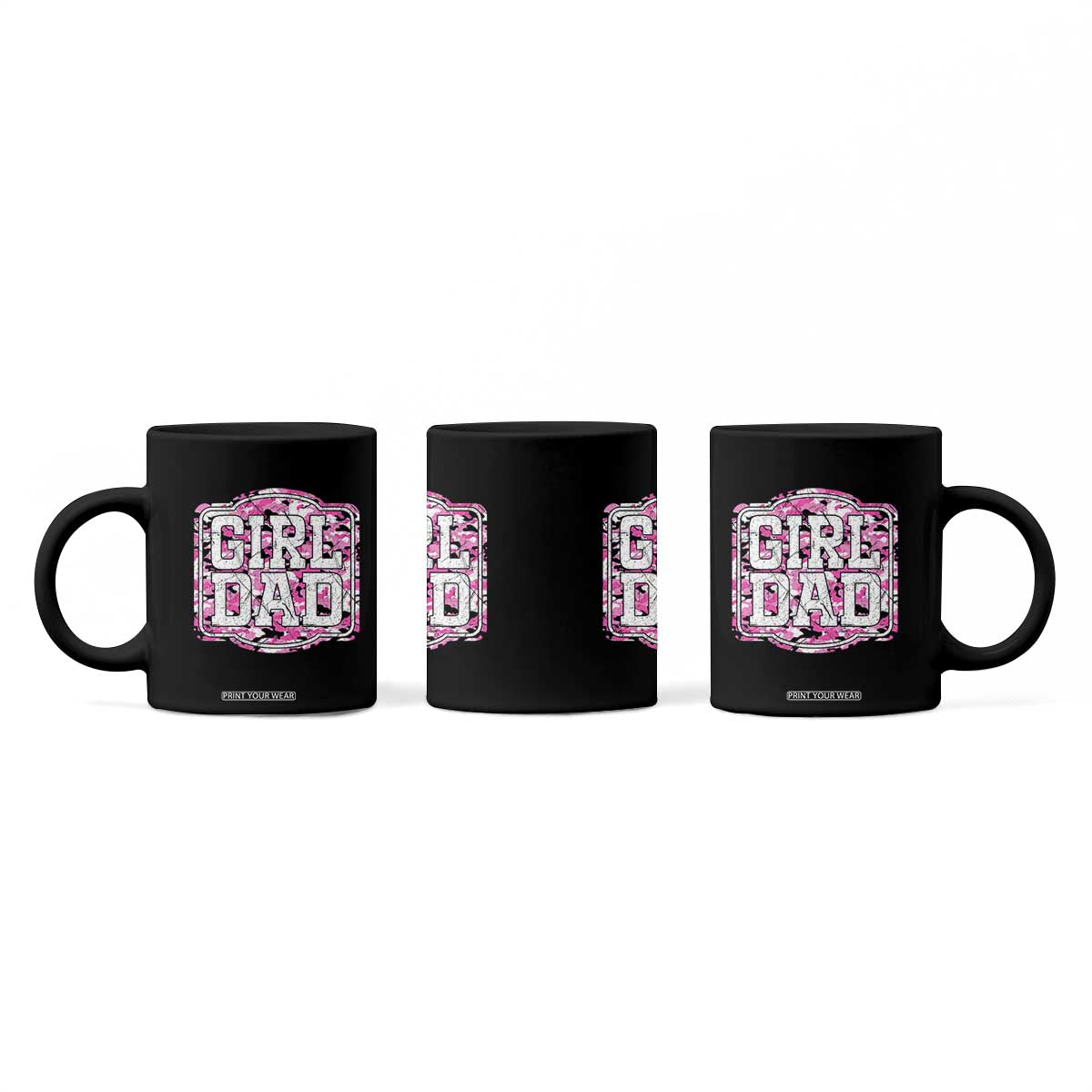 Girl Dad Coffee Mug Pink Camo Hunting Daddy Father's Day TS11 Print Your Wear