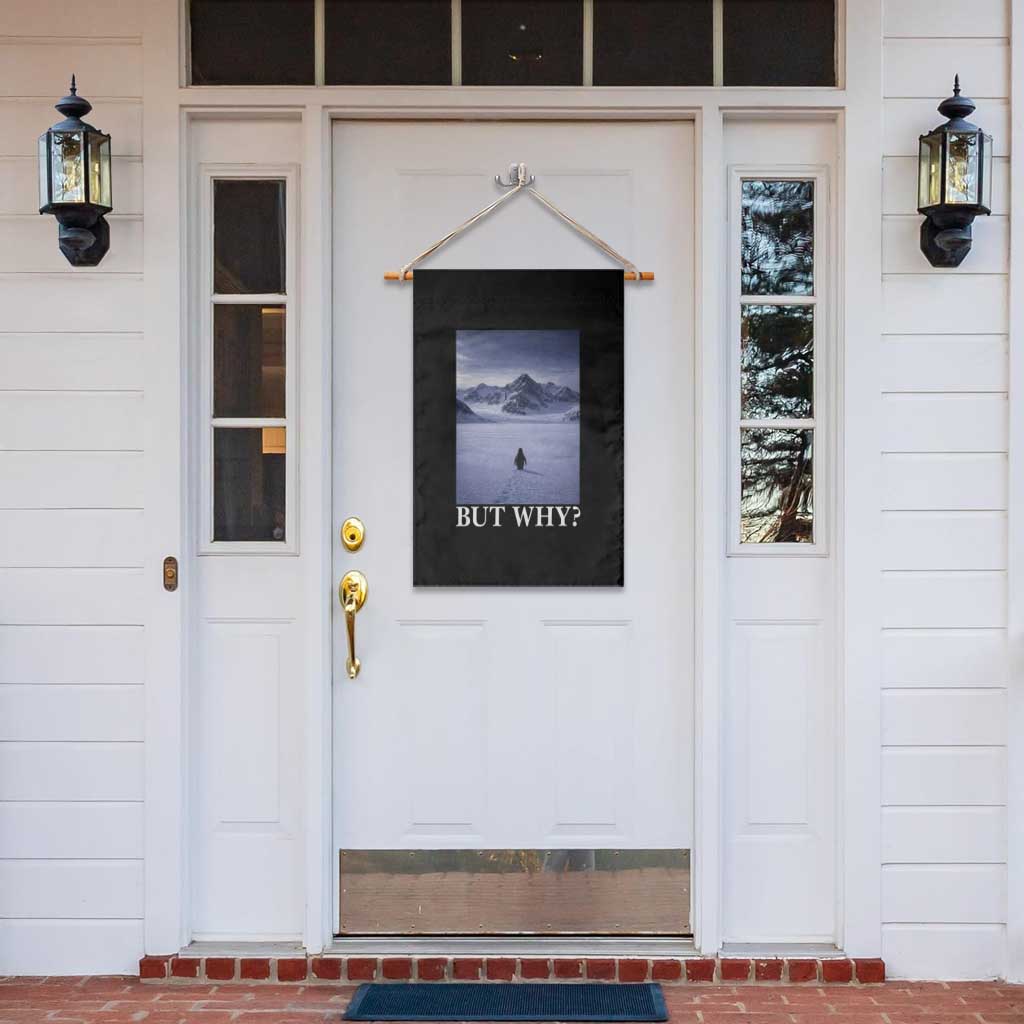 Nihilist Penguin But Why Garden Flag Lone Penguin Walking Toward Mountain Meme TS11 Print Your Wear