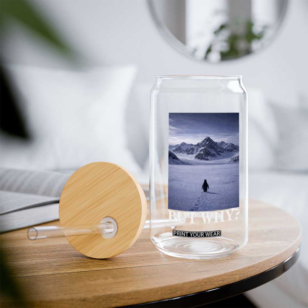 Nihilist Penguin But Why Glass Can Lone Penguin Walking Toward Mountain Meme TS11 Print Your Wear