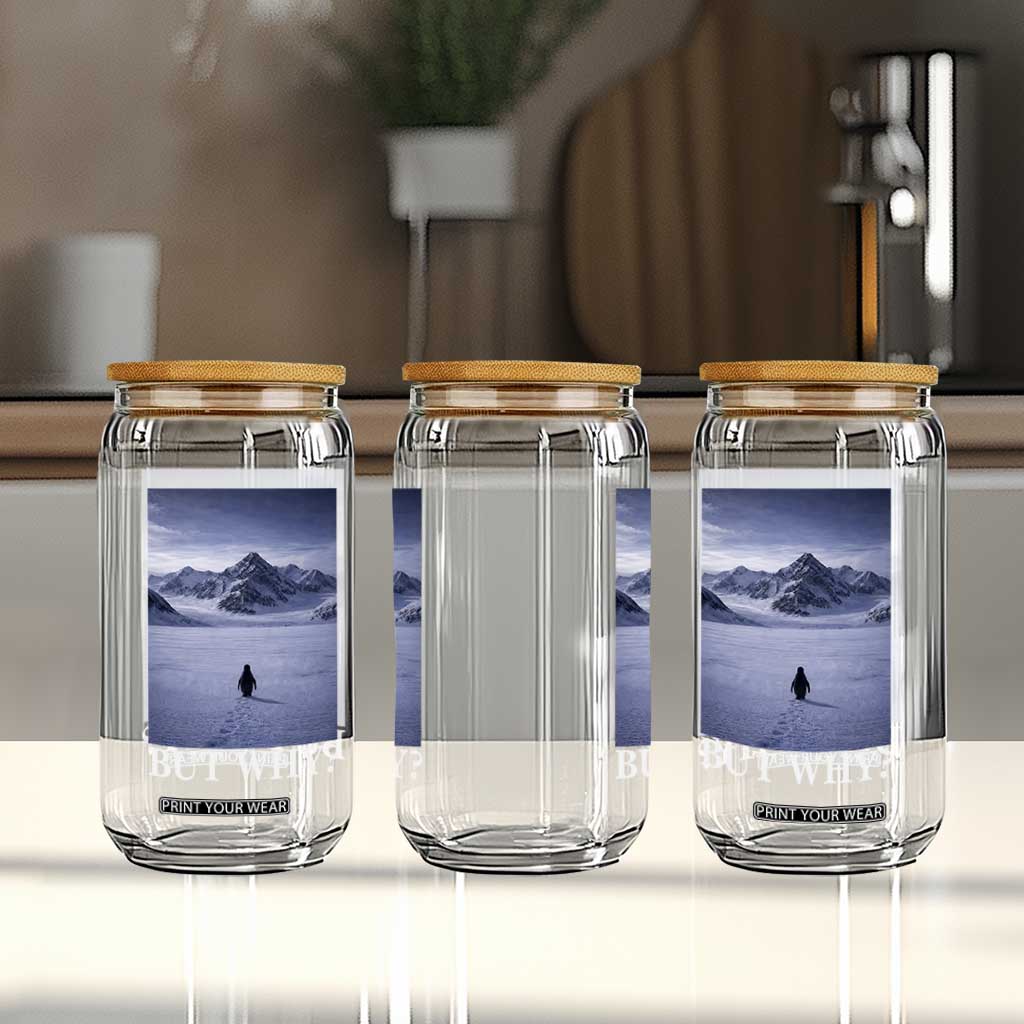 Nihilist Penguin But Why Glass Can Lone Penguin Walking Toward Mountain Meme TS11 Print Your Wear