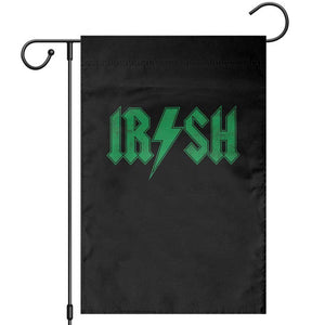 Funny Irish Rocker St Patrickss Day Lightning Bolt Rock and Roll Garden Flag TS11 Black Print Your Wear