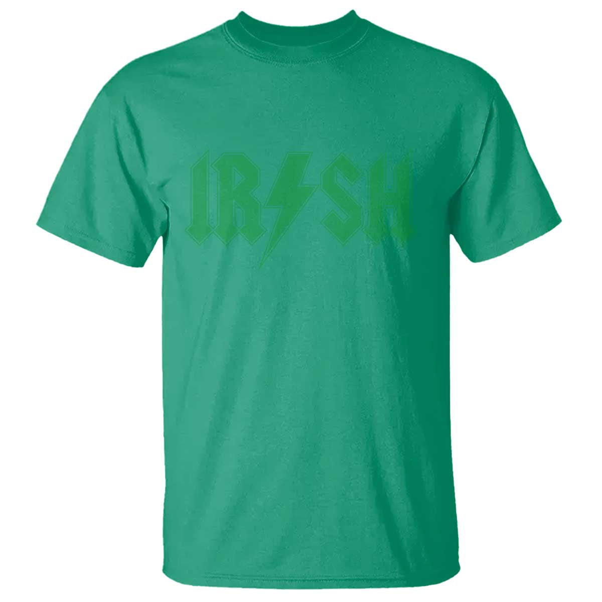Funny Irish Rocker St Patrickss Day Lightning Bolt Rock and Roll T Shirt TS11 Irish Green Print Your Wear