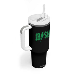 Funny Irish Rocker St Patrickss Day Lightning Bolt Rock and Roll Tumbler With Handle TS11 Print Your Wear