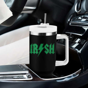 Funny Irish Rocker St Patrickss Day Lightning Bolt Rock and Roll Tumbler With Handle TS11 Print Your Wear