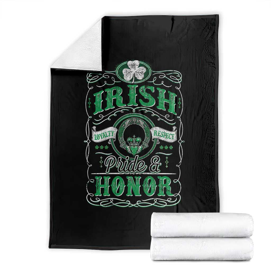 Vintage Irish Pride And Honor St Patricks Day Throw Blanket TS11 Black Print Your Wear