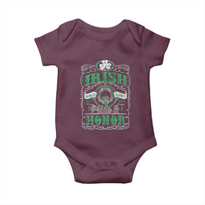 Vintage Irish Pride And Honor St Patricks Day Baby Onesie TS11 Maroon Print Your Wear
