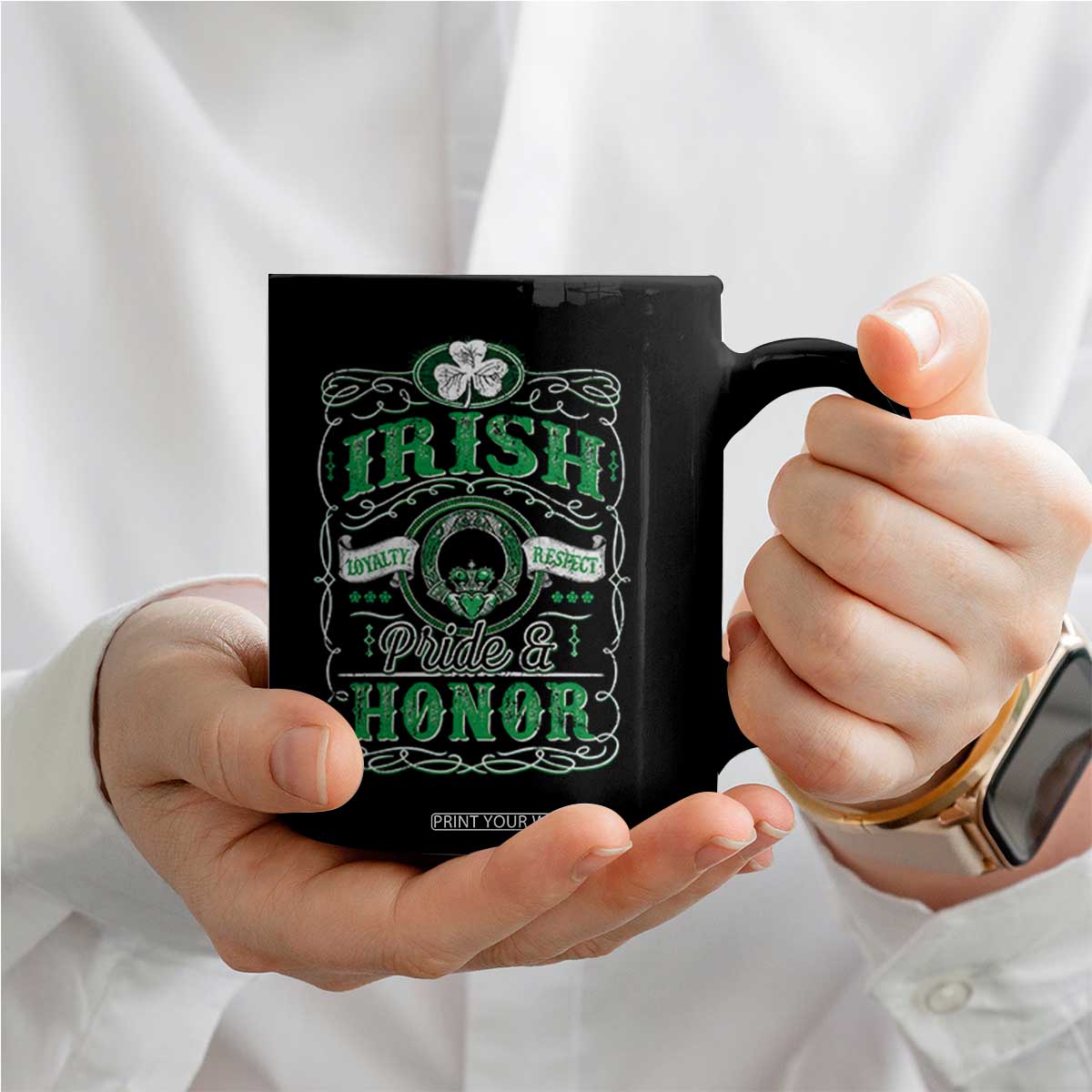 Vintage Irish Pride And Honor St Patricks Day Coffee Mug TS11 Print Your Wear