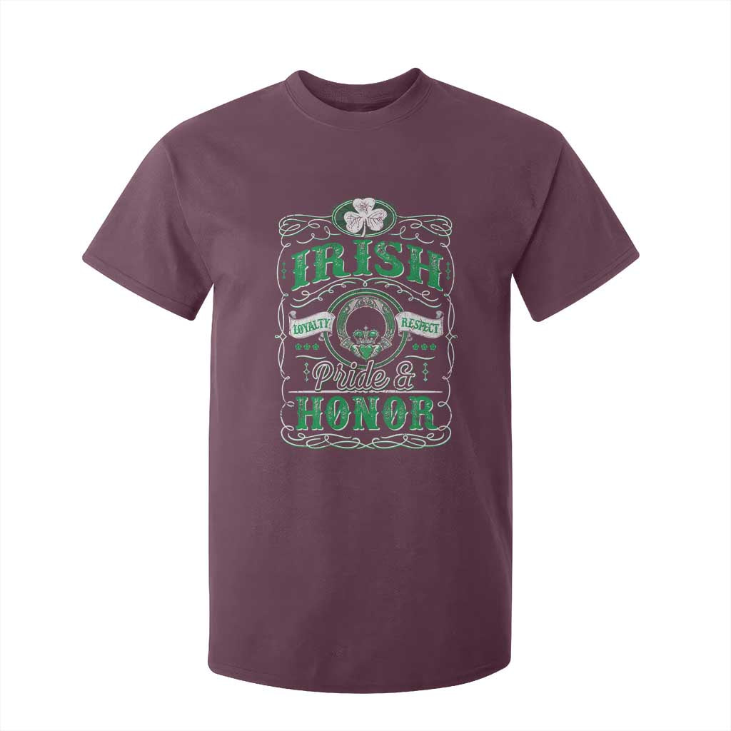Vintage Irish Pride And Honor St Patricks Day T Shirt For Kid TS11 Maroon Print Your Wear