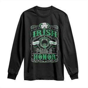 Vintage Irish Pride And Honor St Patricks Day Long Sleeve Shirt TS11 Black Print Your Wear