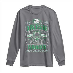Vintage Irish Pride And Honor St Patricks Day Long Sleeve Shirt TS11 Charcoal Print Your Wear