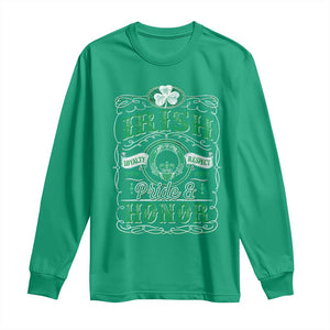 Vintage Irish Pride And Honor St Patricks Day Long Sleeve Shirt TS11 Irish Green Print Your Wear
