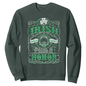 Vintage Irish Pride And Honor St Patricks Day Sweatshirt TS11 Dark Forest Green Print Your Wear