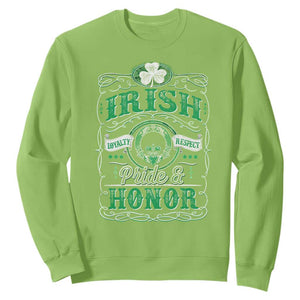 Vintage Irish Pride And Honor St Patricks Day Sweatshirt TS11 Lime Print Your Wear