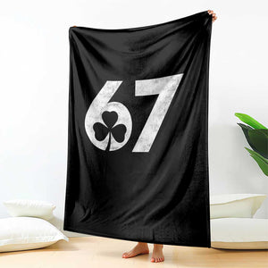 Funny St Patricks Day 67 Six Seven Vintage Shamrock Throw Blanket TS11 Print Your Wear