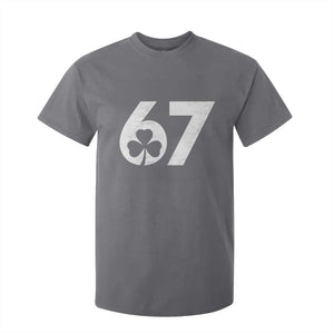 Funny St Patricks Day 67 Six Seven Vintage Shamrock T Shirt For Kid TS11 Charcoal Print Your Wear