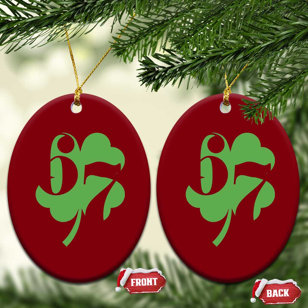 Funny St Patricks Day 67 Six Seven Meme Shamrock Ceramic Ornament TS11 Print Your Wear