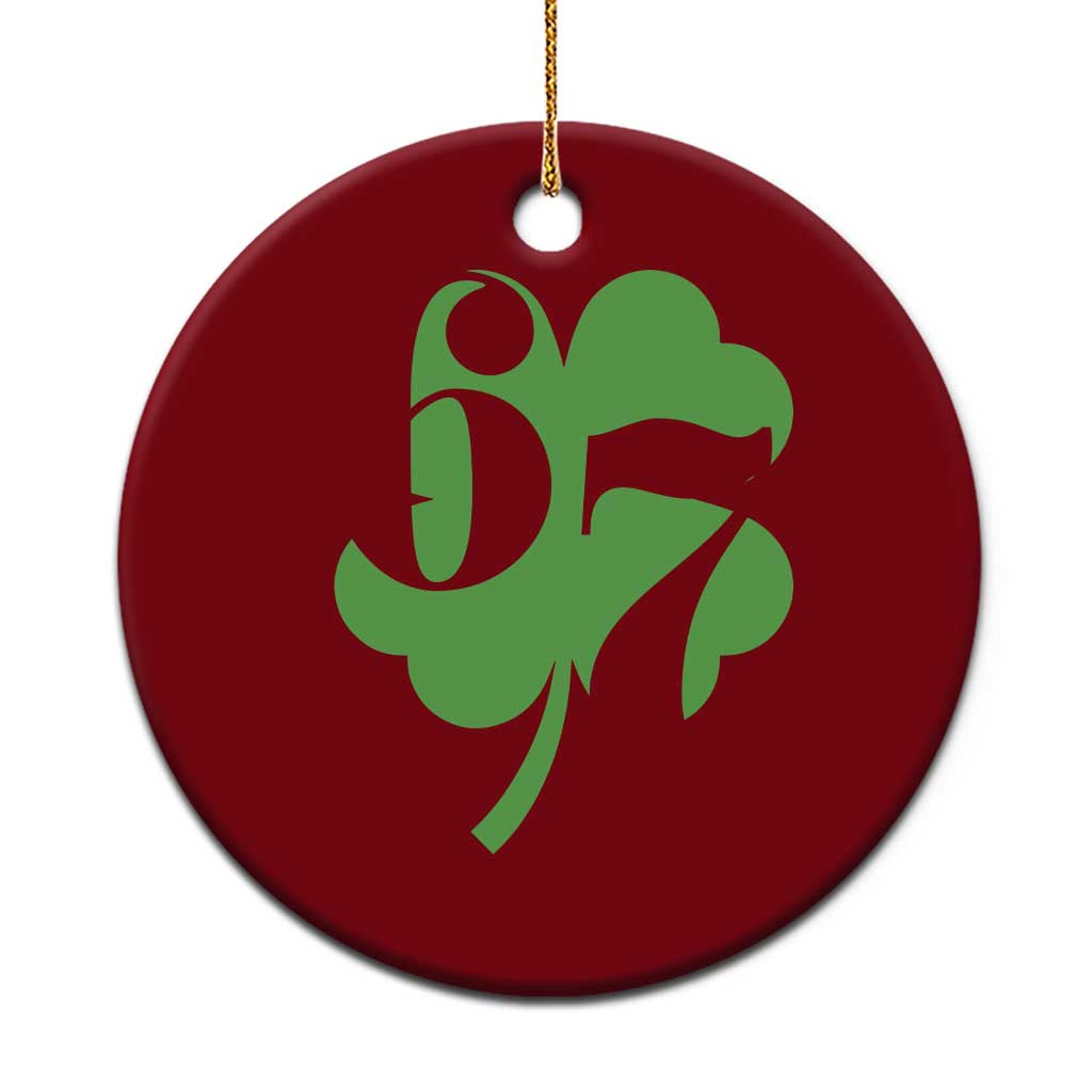 Funny St Patricks Day 67 Six Seven Meme Shamrock Ceramic Ornament TS11 1pc Red Print Your Wear