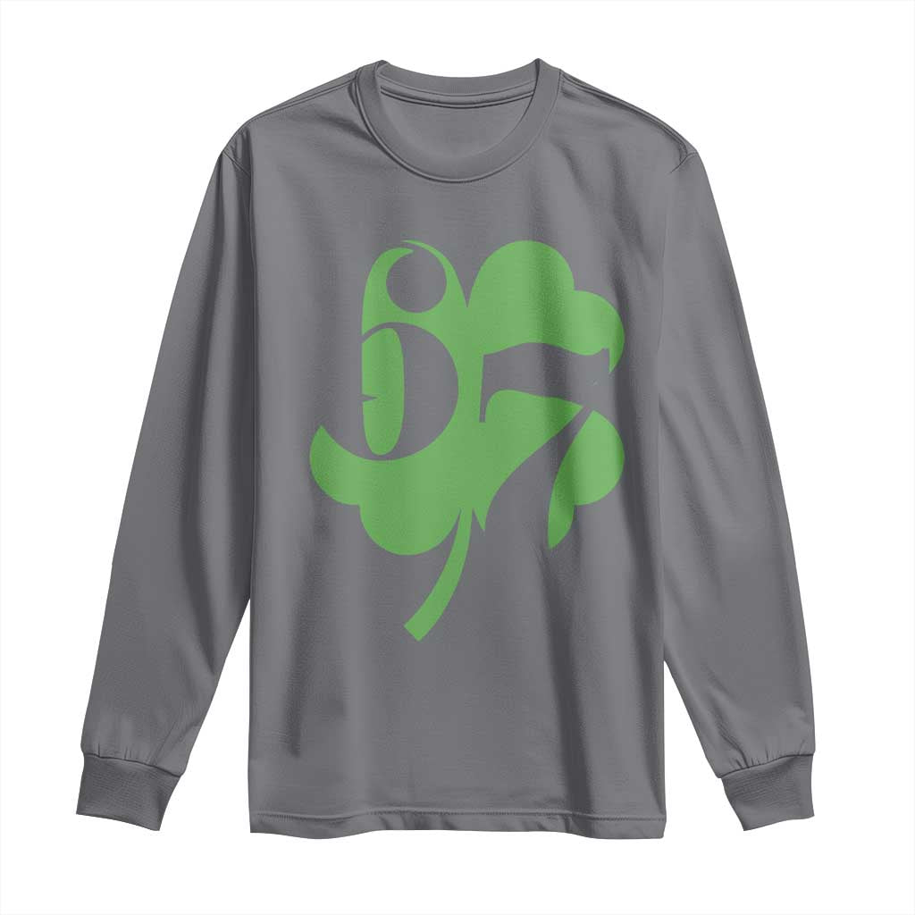 Funny St Patricks Day 67 Six Seven Meme Shamrock Long Sleeve Shirt TS11 Charcoal Print Your Wear