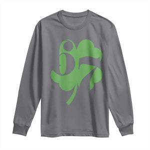 Funny St Patricks Day 67 Six Seven Meme Shamrock Long Sleeve Shirt TS11 Charcoal Print Your Wear