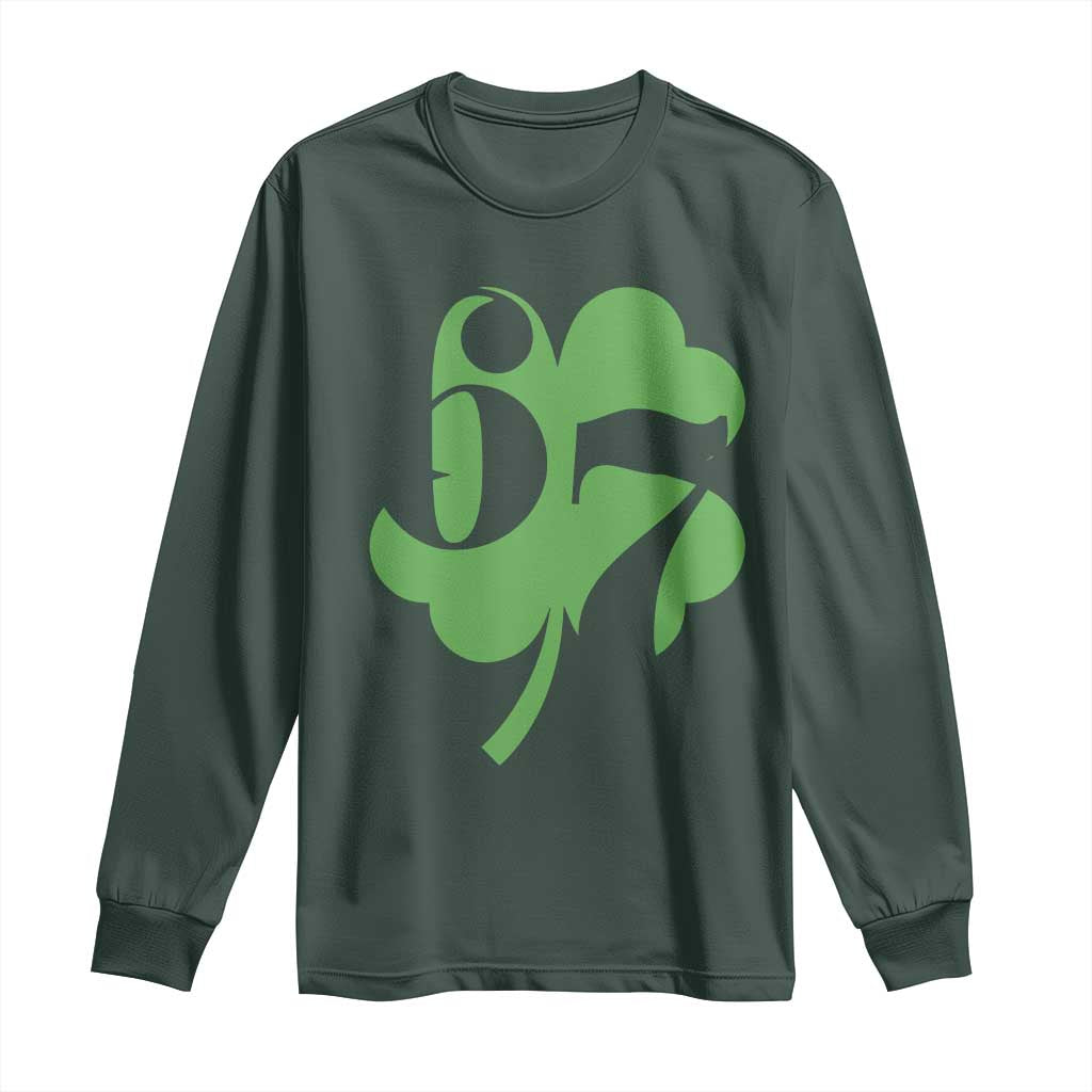 Funny St Patricks Day 67 Six Seven Meme Shamrock Long Sleeve Shirt TS11 Dark Forest Green Print Your Wear