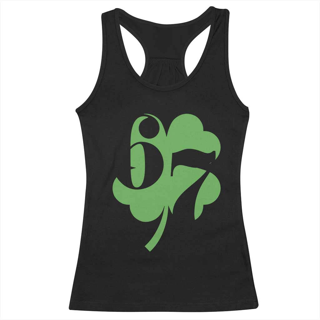 Funny St Patricks Day 67 Six Seven Meme Shamrock Racerback Tank Top TS11 Black Print Your Wear