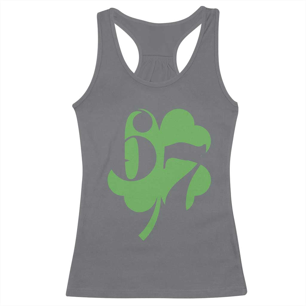 Funny St Patricks Day 67 Six Seven Meme Shamrock Racerback Tank Top TS11 Charcoal Print Your Wear