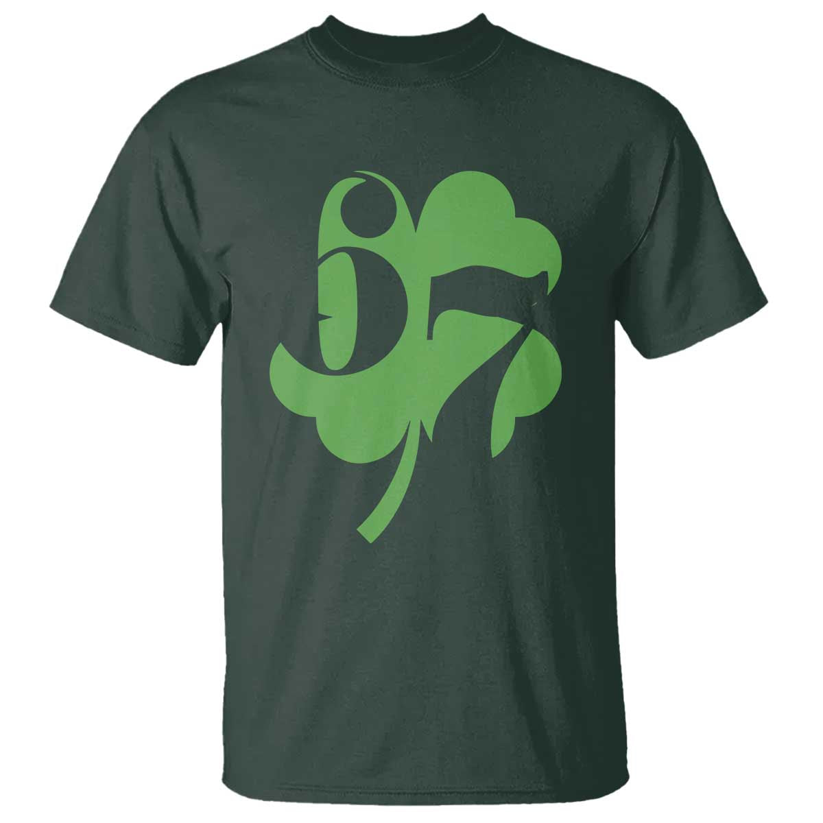 Funny St Patricks Day 67 Six Seven Meme Shamrock T Shirt TS11 Dark Forest Green Print Your Wear