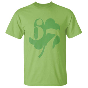 Funny St Patricks Day 67 Six Seven Meme Shamrock T Shirt TS11 Lime Print Your Wear