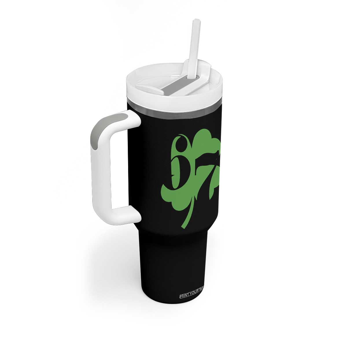 Funny St Patricks Day 67 Six Seven Meme Shamrock Tumbler With Handle TS11 Print Your Wear