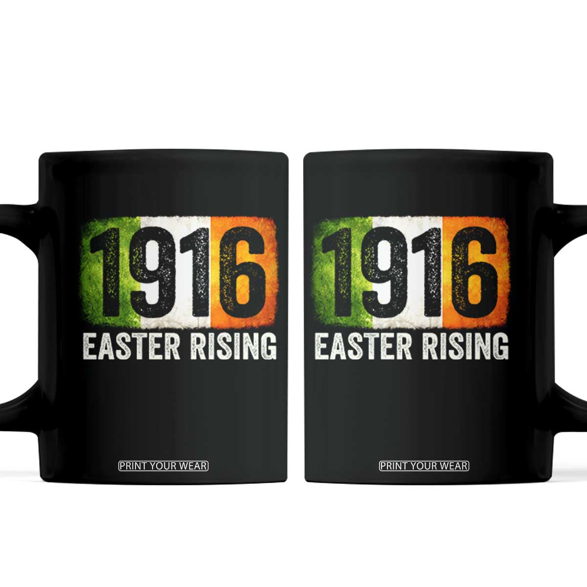 Ireland Easter Rising 1916 Coffee Mug Irish Rebellion Vintage Flag TS11 Black Print Your Wear