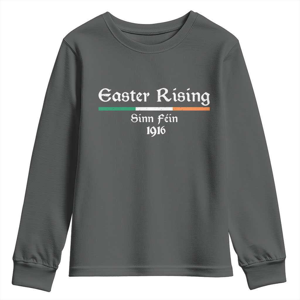 Easter Rising Sinn Fein 1916 Youth Sweatshirt Irish War Of Independence TS11 Dark Heather Print Your Wear