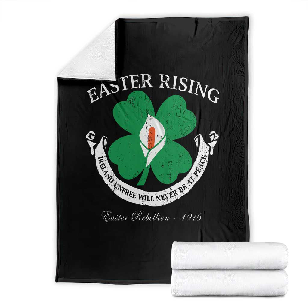 Easter Rising Throw Blanket Ireland Unfree Will Never Be At Peace 1916 Irish Rebellions TS11 Black Print Your Wear