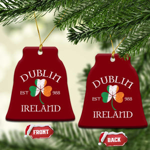 Dublin Ireland Est 988 Ceramic Ornament St Patricks Day Shamrock Leaf TS11 Print Your Wear
